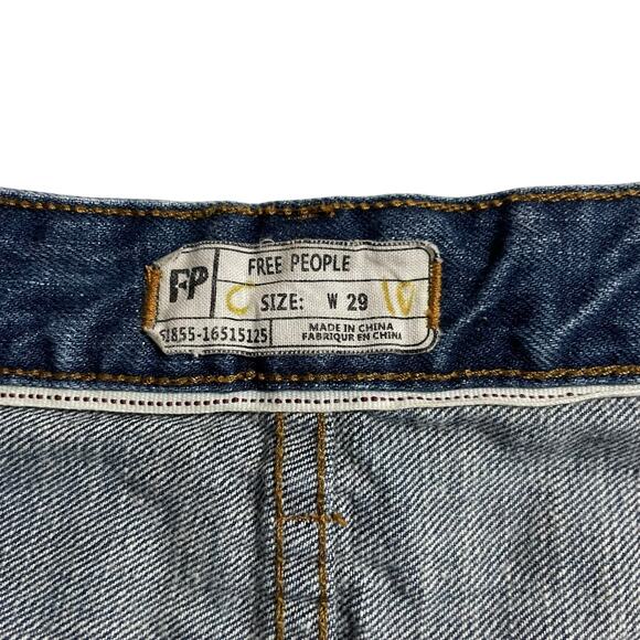Free People Womens Denim Jean Shorts Size 29 Rock Denim Uptown Short Harbor - Picture 4 of 10